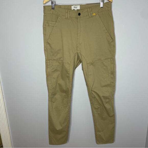 WeSC Men's Khaki Montauk Engineered Chino Pants Unisex Men's L Women's XL - Picture 2 of 10